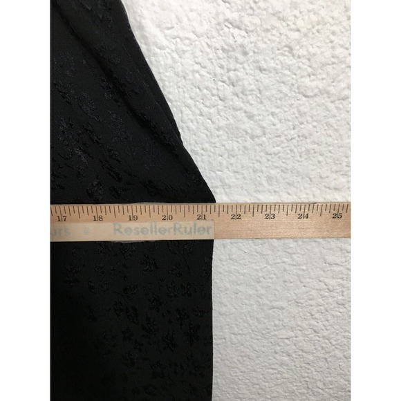 Vintage 50s Peg Palmer Dress Womens Large Black Cocktail Party Side Ties Floral - Picture 7 of 13